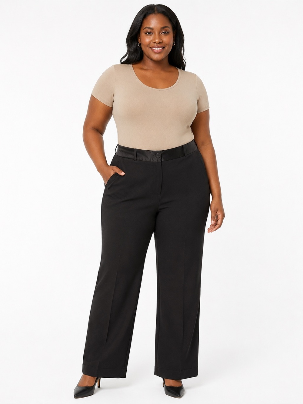 Lane Bryant Black Wide-Leg Dress Pants – Women’s Size 16